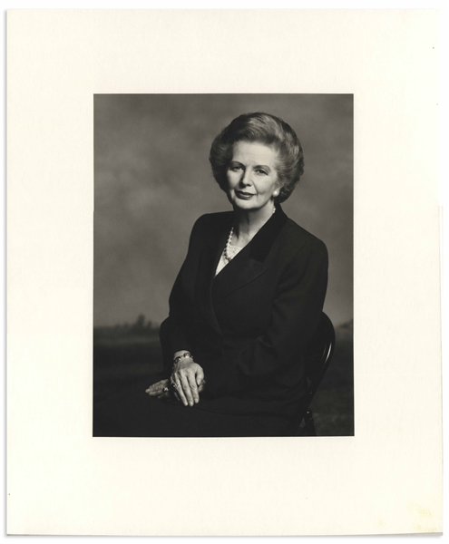 Large 9'' x 12'' Photograph of Margaret Thatcher, Taken by Terence Donovan in 1995